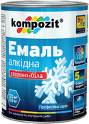 Эмаль алкидная снежно-белая Kompozit