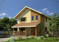 Двоповерховий будинок «Класичний» 100 м²