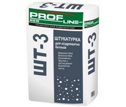Штукатурка для ніздрюватих бетонів Profline ШТ-3 25 кг
