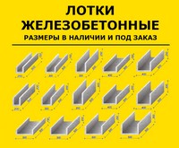 Лоток бетонный, ЖБИ, лоток водоотводный, ливневки