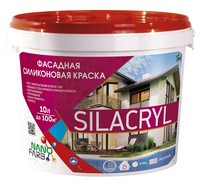 Фасадная силиконовая краска Silacryl Нано Фарб 10 л