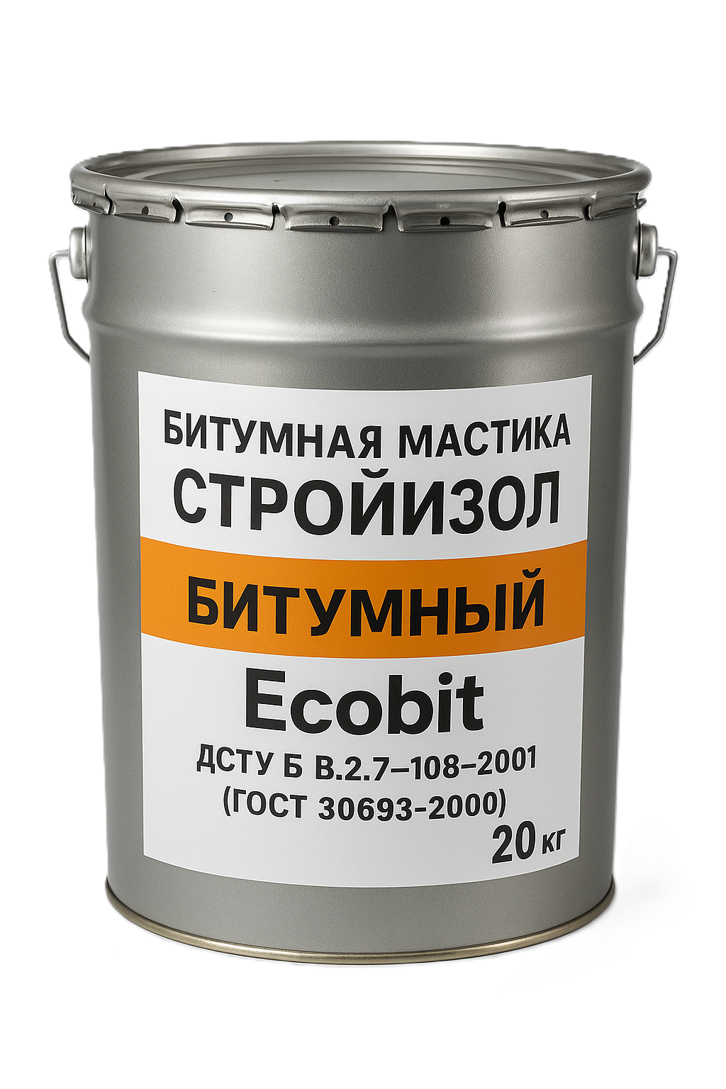 Бітумна мастика СтройIзол бітумний EКОБIТ ДСТУ Б В.2.7-108-2001 (ГОСТ 30693-2000) 20 кг