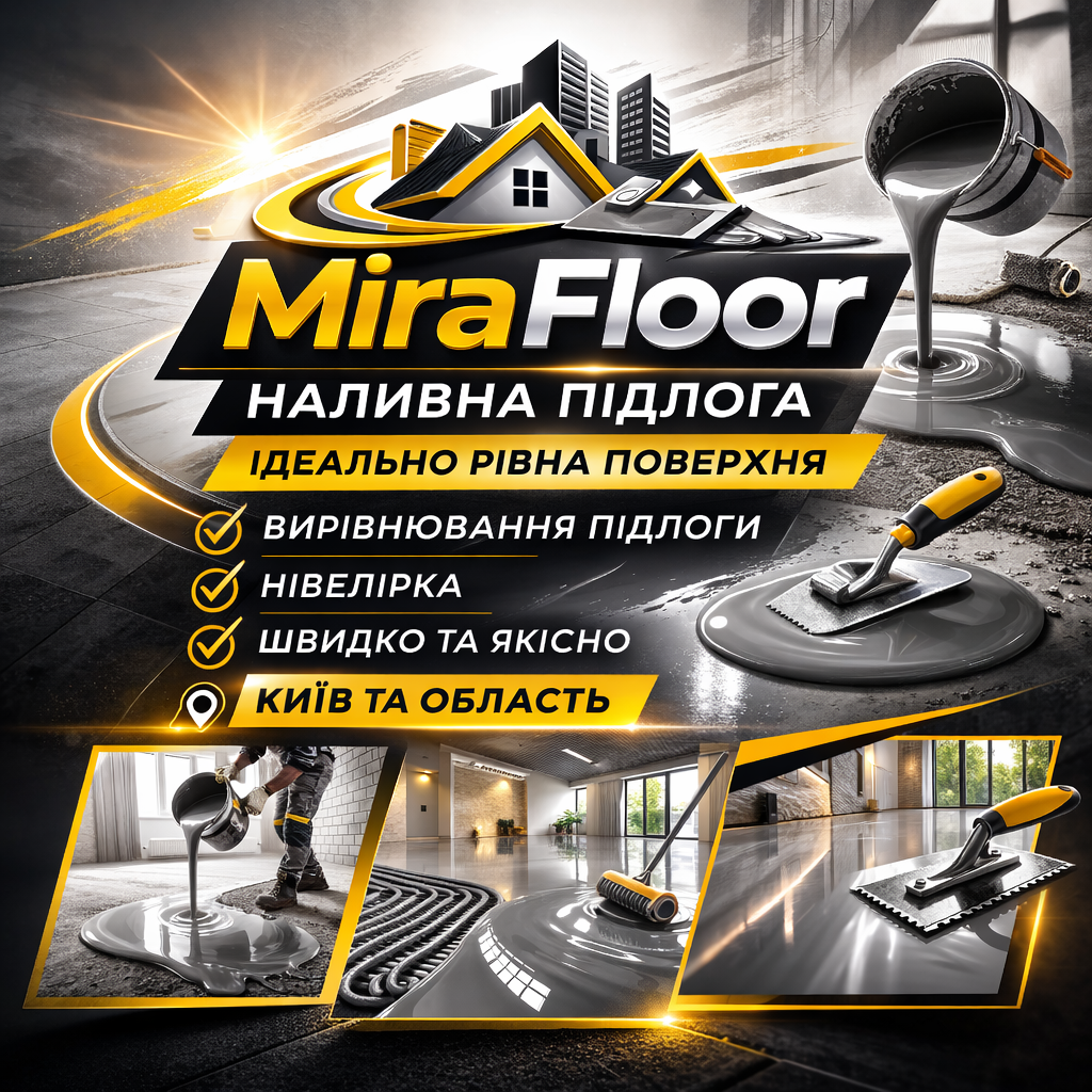 MiraFloor — професійна наливна підлога в Києві та області