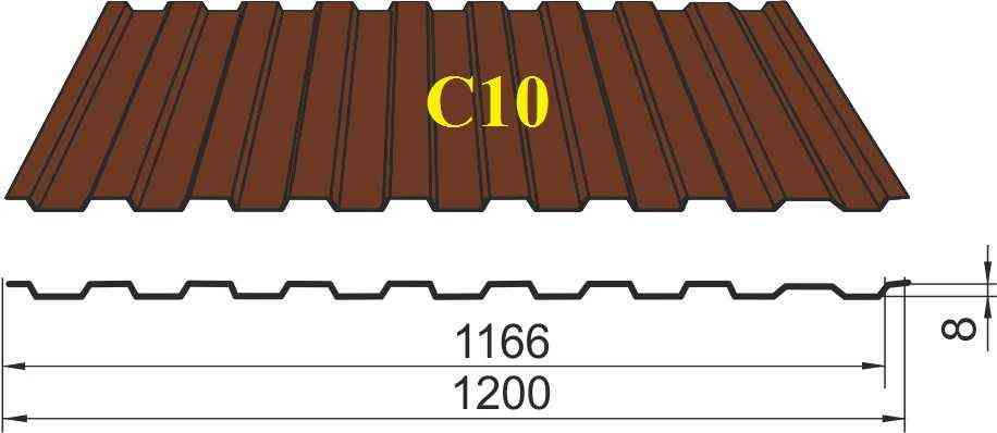 Профлист стеновой С10