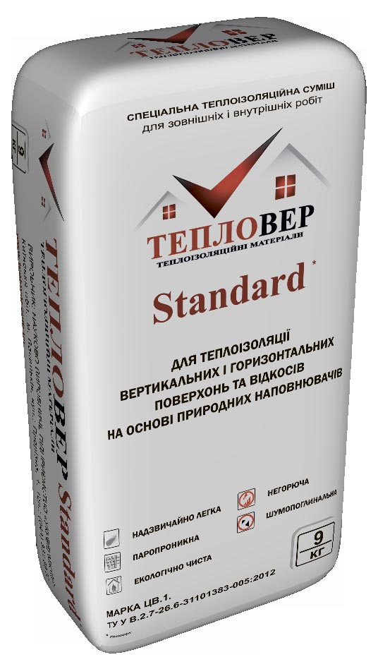 Теплоизоляционная штукатурка "Тепловер Standa
