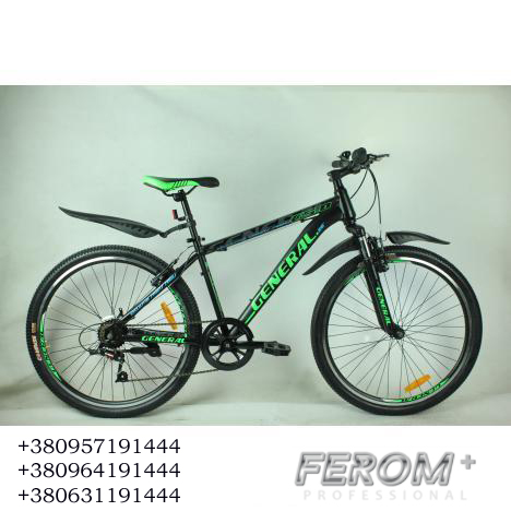 Велосипед 24 GENERAL 3,0 ALLOY (21 sp) зелено-черн