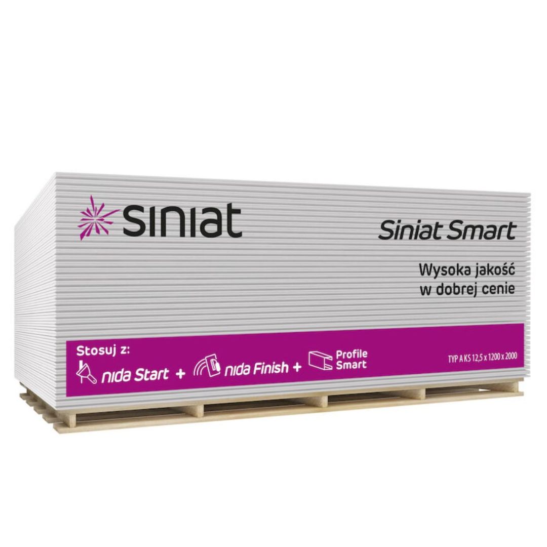 Гипсокартон NIDA SMART 12,5X1200X2600
