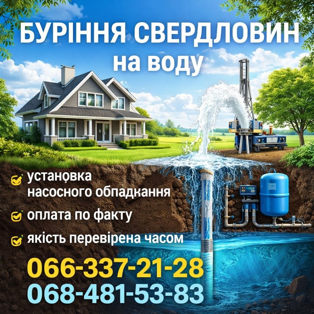 Буріння свердловин в Полтавській області.